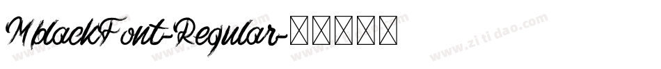 MblackFont-Regular字体转换