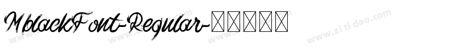 MblackFont-Regular字体转换