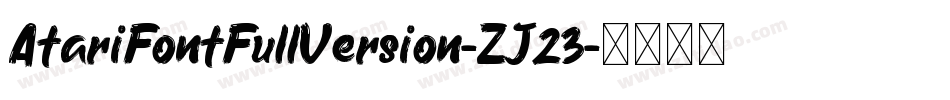 AtariFontFullVersion-ZJ23字体转换