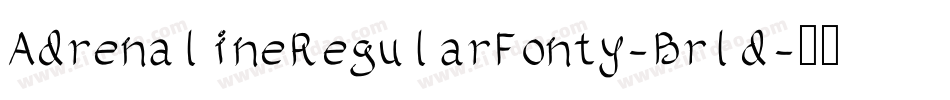AdrenalineRegularFonty-Brld字体转换