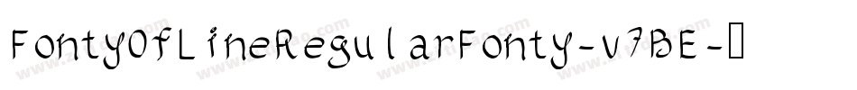 FontyOfLineRegularFonty-v7BE字体转换