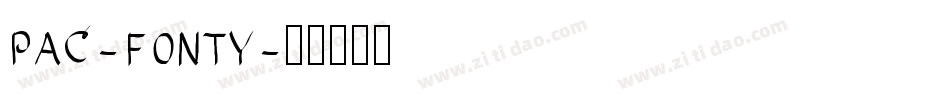PAC-FONTY字体转换