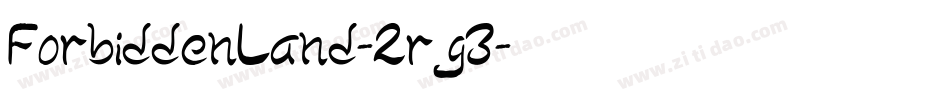 ForbiddenLand-2rg3字体转换