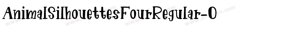 AnimalSilhouettesFourRegular-Ora8字体转换