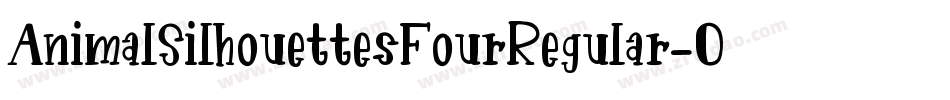 AnimalSilhouettesFourRegular-Ora8字体转换
