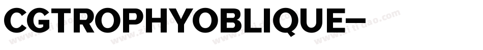 CgTrophyOblique字体转换