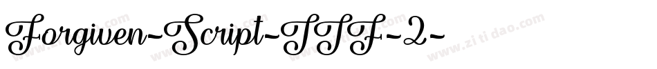 Forgiven-Script-TTF-2字体转换