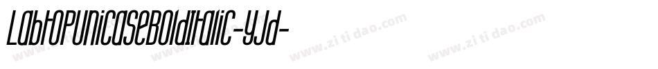 LabtopUnicaseBoldItalic-yJd字体转换