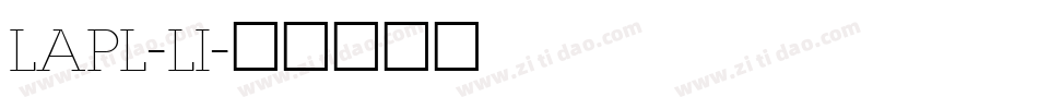 LAPL-LI字体转换