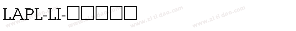 LAPL-LI字体转换
