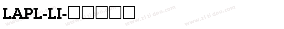 LAPL-LI字体转换