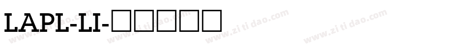 LAPL-LI字体转换