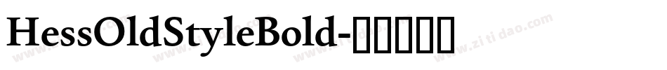 HessOldStyleBold字体转换