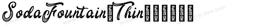 SodaFountain-Thin字体转换
