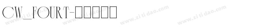 CW_FOURT字体转换