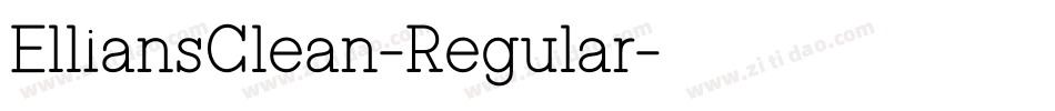 ElliansClean-Regular字体转换