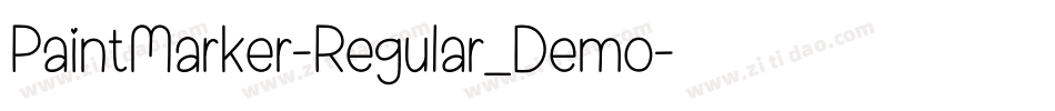 PaintMarker-Regular_Demo字体转换