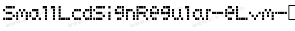 SmallLcdSignRegular-eLvm字体转换