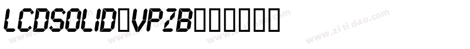 LcdSolid-VPzB字体转换