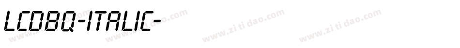 LCDBQ-Italic字体转换