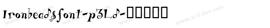 Ironbeadsfont-p3Ld字体转换