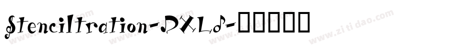 Stenciltration-DXLd字体转换