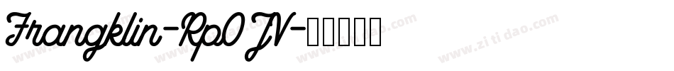 Frangklin-Rp0JV字体转换