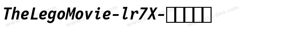 TheLegoMovie-lr7X字体转换