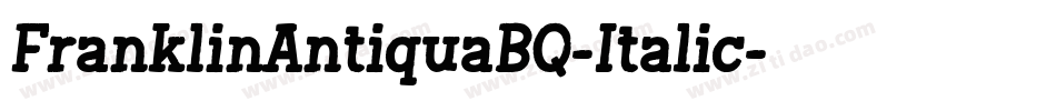 FranklinAntiquaBQ-Italic字体转换