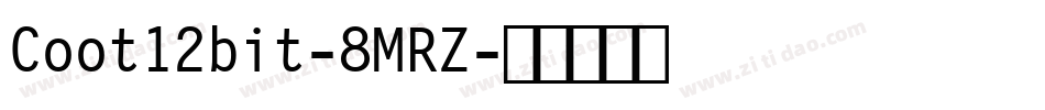 Coot12bit-8MRZ字体转换