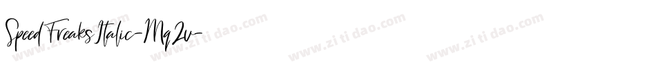SpeedFreaksItalic-Mq2v字体转换