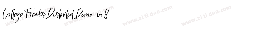 CollegeFreaksDistortedDemo-vo87字体转换