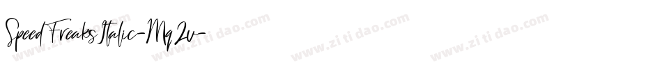 SpeedFreaksItalic-Mq2v字体转换