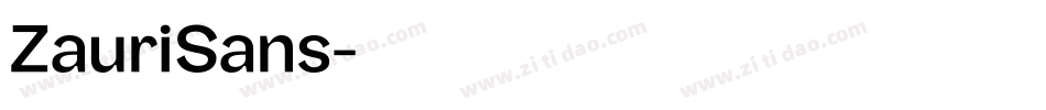 ZauriSans字体转换