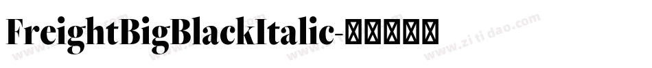 FreightBigBlackItalic字体转换