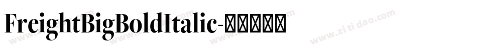 FreightBigBoldItalic字体转换