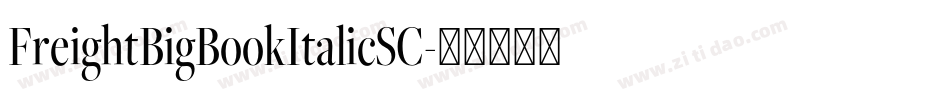 FreightBigBookItalicSC字体转换