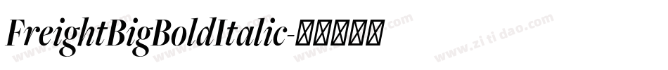 FreightBigBoldItalic字体转换