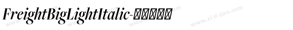 FreightBigLightItalic字体转换