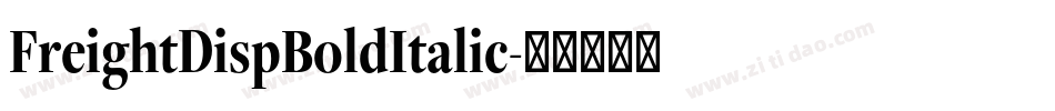 FreightDispBoldItalic字体转换