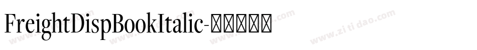 FreightDispBookItalic字体转换