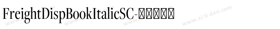 FreightDispBookItalicSC字体转换