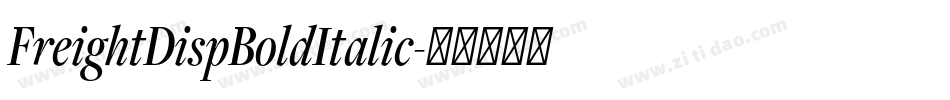 FreightDispBoldItalic字体转换