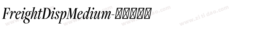 FreightDispMedium字体转换