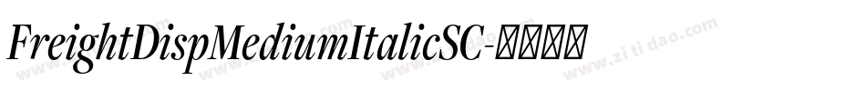 FreightDispMediumItalicSC字体转换