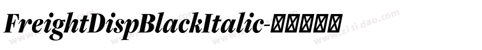 FreightDispBlackItalic字体转换