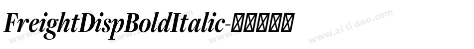FreightDispBoldItalic字体转换