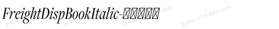 FreightDispBookItalic字体转换