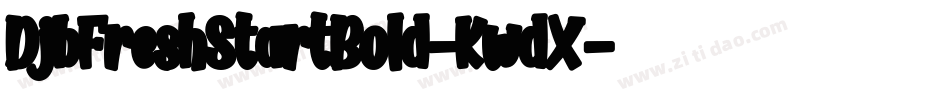 DjbFreshStartBold-KwdX字体转换