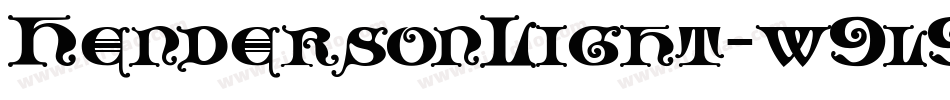 HendersonLight-w9l9字体转换